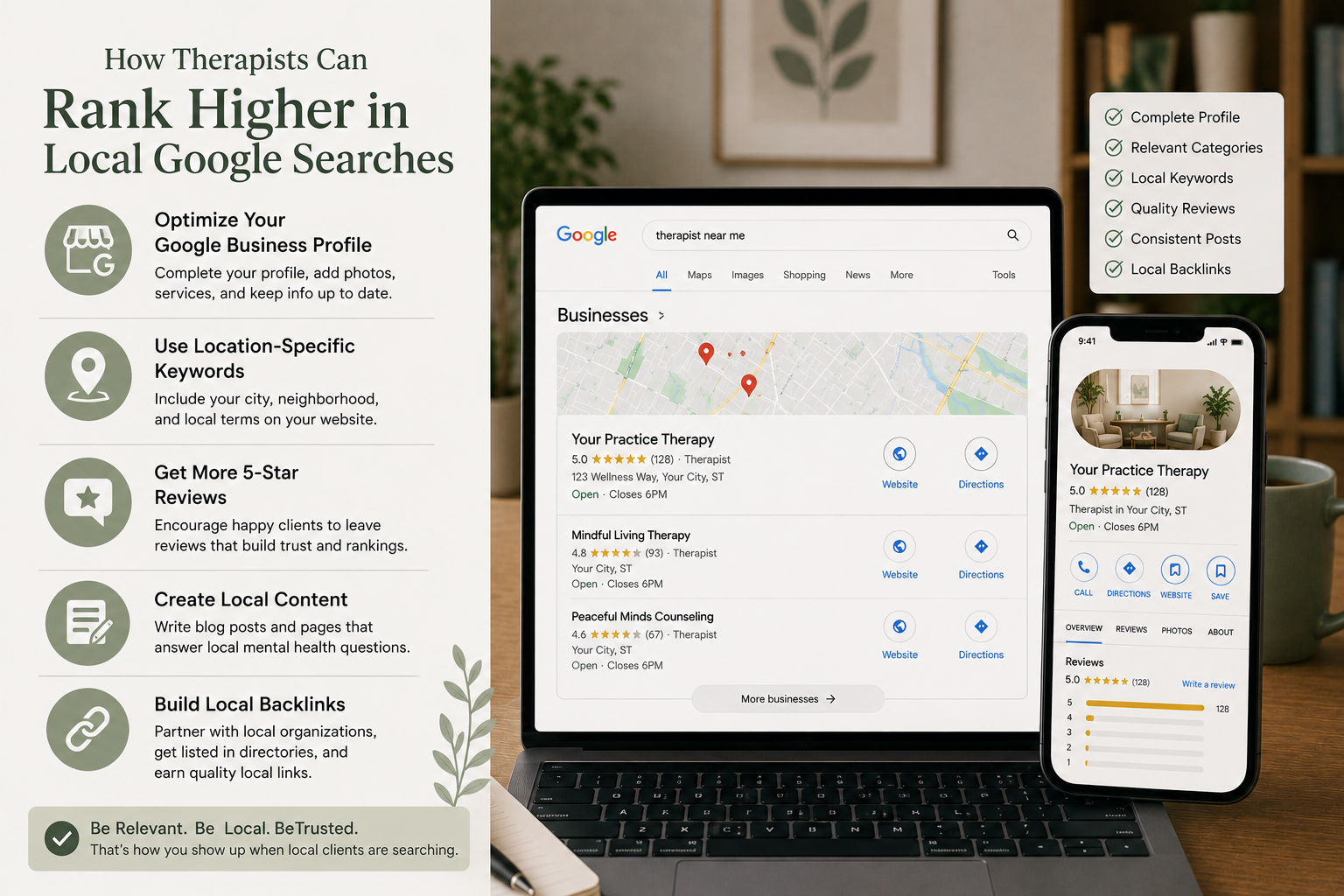 How Therapists Can Rank Higher in Local Google Searches